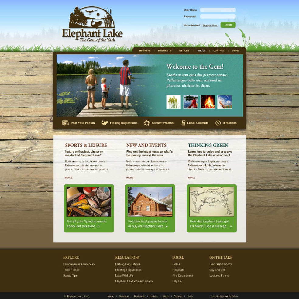 Elephant Lake Website
