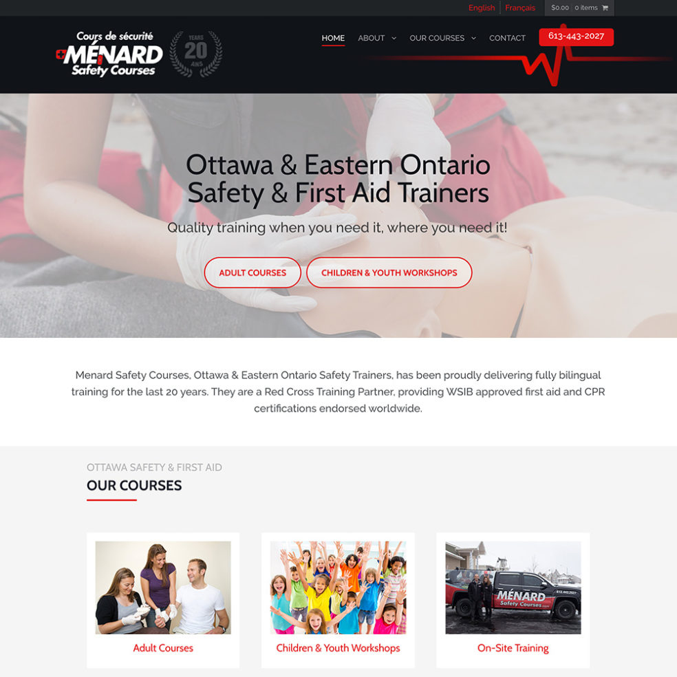 Menard Safety Courses website