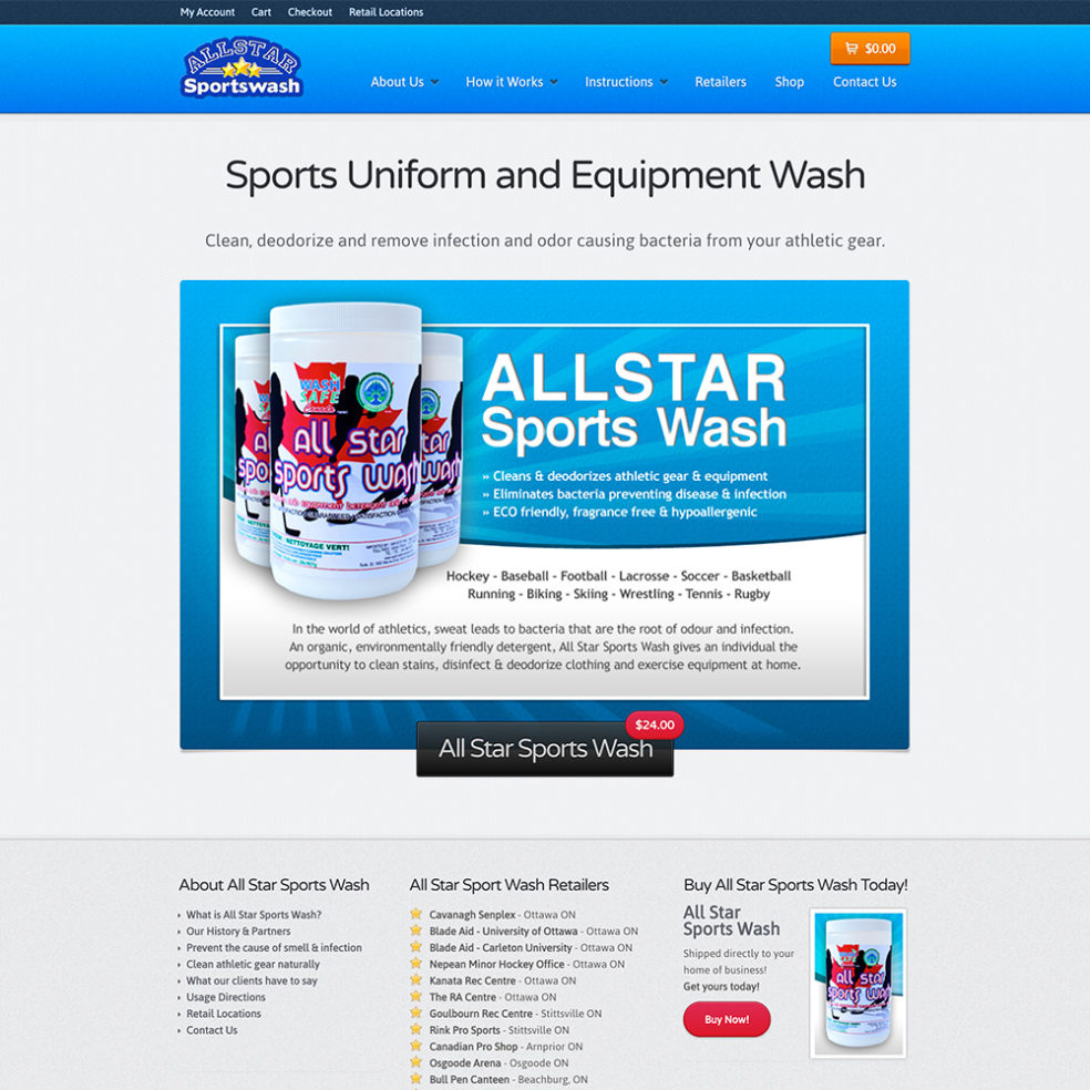 Allstar Sportswash website