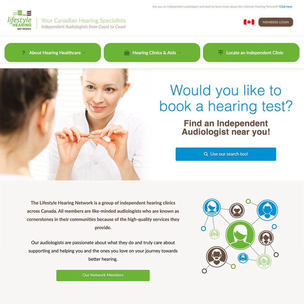 Lifestyle Hearing Network website