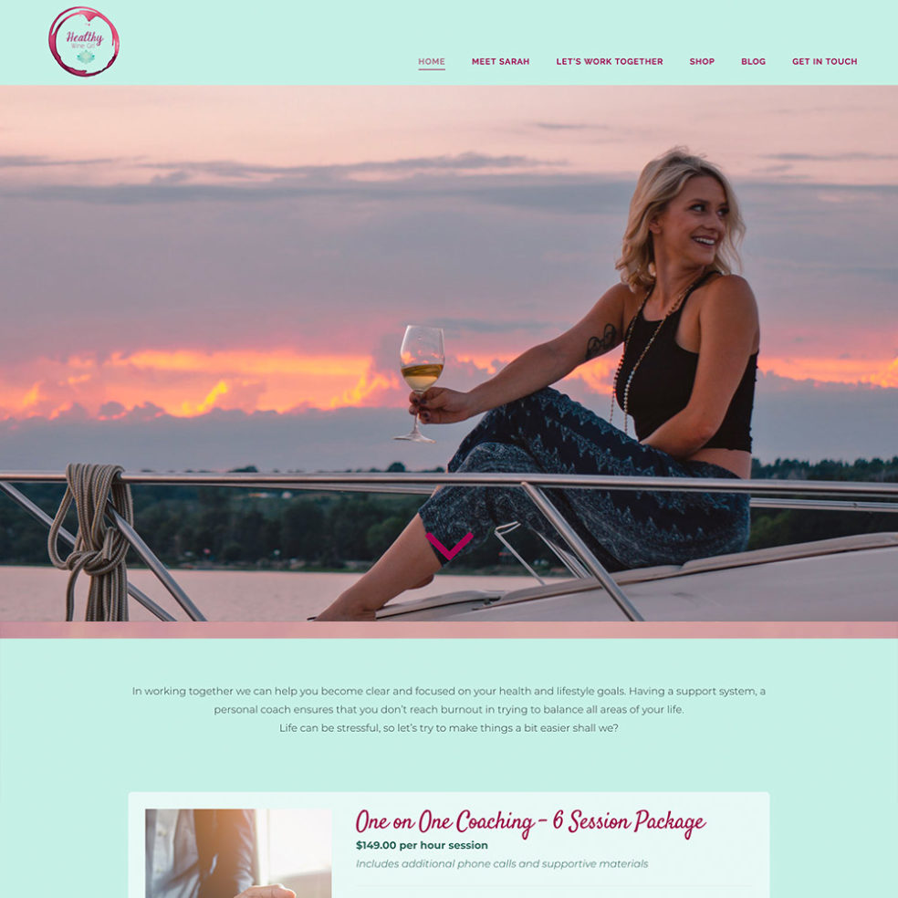 Healthy Wine Girl website